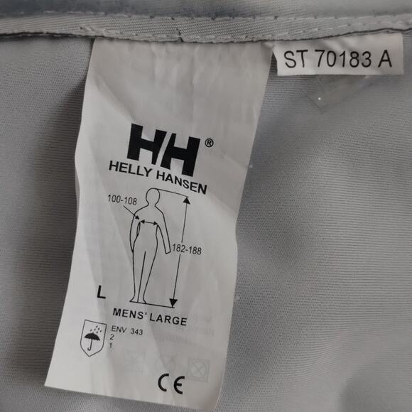 Helly Hansen Cornflower Hide-a-Hood Full Zip Pocketed Rain Jacket L - Picture 4 of 16